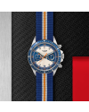 Tudor Heritage Chrono Blue Opaline and blue dial, Fabric strap (horloges)